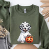 Dalmatian Ghost Halloween Sweatshirt by EnjoyMyDesign LLC