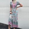 Bohemian Beach Dress Summer Rayon Viscose Ladies Fashion Flower Printed Vestidos Clothing Women Vintage Boho Floral Casual Dress by Wild and Free Boutique
