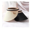 Vintage Women's Sun Hats Handmade Straw Visor Caps Fashionable Adult Sun Beach Top Hats Cute Bowknot Design Fashion Summer Women's Casual Caps Straw Hats Parent-Child Summer Hat Empty Top Beach Hat by Stevvex