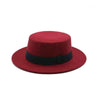 One Size Winter Autumn Cotton Women Men Fedoras Lady Retro Wide Brim Hat Belt Fedora Hat Top Lightweight Caps Everyday Wear Hats Summer Sun Hat by Stevvex