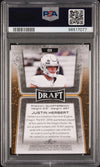 Graded 2020 Leaf Draft Justin Herbert #3 Gold Rookie RC Football Card PSA 10 Gem Mint