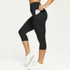 Casual Women's Yoga Pants Gym Fitness Sports Cropped Leggings Pocket Slim Pants Female Solid Color Women's Seamless Scrunch Legging Workout Leggings For Women Lift Tight Gym Yoga Home Pants by Stevvex