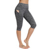 Casual Women's Yoga Pants Gym Fitness Sports Cropped Leggings Pocket Slim Pants Female Solid Color Women's Seamless Scrunch Legging Workout Leggings For Women Lift Tight Gym Yoga Home Pants by Stevvex