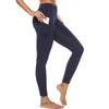 Casual Women's Yoga Pants Gym Fitness Sports Cropped Leggings Pocket Slim Pants Female Solid Color Women's Seamless Scrunch Legging Workout Leggings For Women Lift Tight Gym Yoga Home Pants by Stevvex