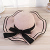 New Summer Women's Beach Hat Wide Side Female Summer Women's Beach Hat Female Unique Luxury Bowknot Design Sun Hat Casual Hat Lady Classic Flat Straw Hat Women Fedora Hat Ideal Gift 54-58cm by Stevvex