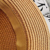 Classic Simple Female Hat For Summer Beach Hat Casual Lady Summer Solid Color Straw Hat Women Elegant Hat Traveling Hats UV Protection Sun Cap Women Flat Bowknot Design Cute Cap Girls Hat 56-58cm by Stevvex
