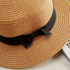 Classic Simple Female Hat For Summer Beach Hat Casual Lady Summer Solid Color Straw Hat Women Elegant Hat Traveling Hats UV Protection Sun Cap Women Flat Bowknot Design Cute Cap Girls Hat 56-58cm by Stevvex