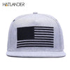 Raised Flag Embroidery Snapback Cap by FitiqueFit