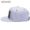 Raised Flag Embroidery Snapback Cap by FitiqueFit