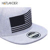 Raised Flag Embroidery Snapback Cap by FitiqueFit