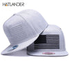 Raised Flag Embroidery Snapback Cap by FitiqueFit