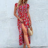 Bohemian Beach Dress Summer Rayon Viscose Ladies Fashion Flower Printed Vestidos Clothing Women Vintage Boho Floral Casual Dress by Wild and Free Boutique