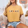 Halloween Icons Comfort Colors Shirt – Pumpkin & Ghost Fall Tee by Adorb Custom Tees