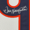 Framed Autographed/Signed Dan Hampton 35x39 HOF 2002 Chicago White Football Jersey JSA COA