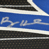 Framed Autographed/Signed Anfernee Penny Hardaway 35x39 Orlando Black Pinstripe Basketball Jersey PSA/DNA COA