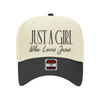 Just a Girl Who Loves Jesus Trucker Hat by Hey Jude Graphic Tees