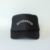 Motherhood Upside Down Trucker Hat by Hey Jude Graphic Tees