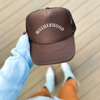 Motherhood Upside Down Trucker Hat by Hey Jude Graphic Tees