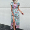 Bohemian Beach Dress Summer Rayon Viscose Ladies Fashion Flower Printed Vestidos Clothing Women Vintage Boho Floral Casual Dress by Wild and Free Boutique