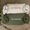 He's Hunting Embroidered Sweatshirt, Hunting Season Wife Hoodie, Gift for Hunters, Hunting Lover Sweater by Dog Mom Hat