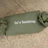 He's Hunting Embroidered Sweatshirt, Hunting Season Wife Hoodie, Gift for Hunters, Hunting Lover Sweater by Dog Mom Hat