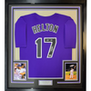 Framed Autographed/Signed Todd Helton HOF 24 35x39 Colorado Purple Baseball Jersey Tristar COA by Hall of Fame Sports Memorabilia