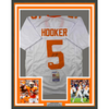 Framed Autographed/Signed Hendon Hooker 35x39 Tennessee White College Football Jersey JSA COA