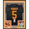 Framed Autographed/Signed Hendon Hooker 35x39 Tennessee Black College Football Jersey JSA COA