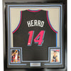 Framed Autographed/Signed Tyler Herro 35x39 Miami Black Vice City Basketball Jersey JSA COA