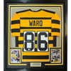 Framed Autographed/Signed Hines Ward 35x39 Pittsburgh Bumble Bee Football Jersey JSA COA by Hall of Fame Sports Memorabilia