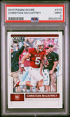 Graded 2017 Panini Score Christian McCaffrey #373 Rookie RC Football Card PSA 9 Mint