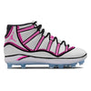 "Hot Pink Sketch" Jordan 11 Retro MCS Cleats by Stadium Custom Kicks