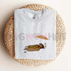 "Hot Dog on the Beach" Embroidered Dachshund T-Shirt by Dog Mom Hat