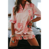 Pink Howdy Pajama Ruffle Shorts Set by Neon Spur
