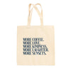 More Coffee More Love Tote Bag by Ivy + Cloth