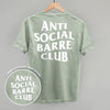 Anti Social Barre Club (White) (Back Print) by Ivy + Cloth