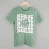 Retro Nurse Smiley (Repeated) by Ivy + Cloth