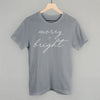Merry And Bright White Script by Ivy + Cloth