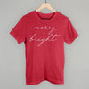 Merry And Bright White Script by Ivy + Cloth