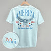 America Red & Blue Eagle (Back Print) by Ivy + Cloth