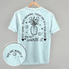 You Are Worth It Black Floral (Back Print) by Ivy + Cloth