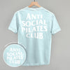 Anti Social Pilates Club (White) (Back Print) by Ivy + Cloth