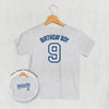 Birthday Boy Varsity #9 (Kids Back Print) by Ivy + Cloth