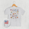 Patriotic Retro Doodles (Kids Back Print) by Ivy + Cloth