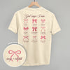God Says I Am (Pink Bows) (Back Print) by Ivy + Cloth