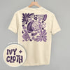 Floral Game Day Purple (Back Print) by Ivy + Cloth