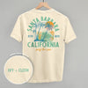 Santa Barbara, CA Surf The Sun (Back Print) by Ivy + Cloth