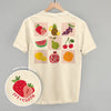 Fruit Grid Doodles (Back Print) by Ivy + Cloth