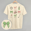 Pink & Green Golf Doodles (Back Print) by Ivy + Cloth