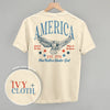 America Red & Blue Eagle (Back Print) by Ivy + Cloth